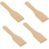 4 Pieces Wooden Scraper Cheese Barbecue Spoon Scraper (Apricot, One