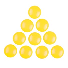 30mm Office Magnets Planning Magnets for Bulletin Boards - Red, Yellow, Orange, Purple, Green, Fridge Magnets and Whiteboard Magnets (20pcs Yellow)