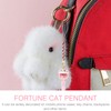 LIFKOME 5pcs Fortune Lucky Cat Key Chains Maneki Neko Keyring