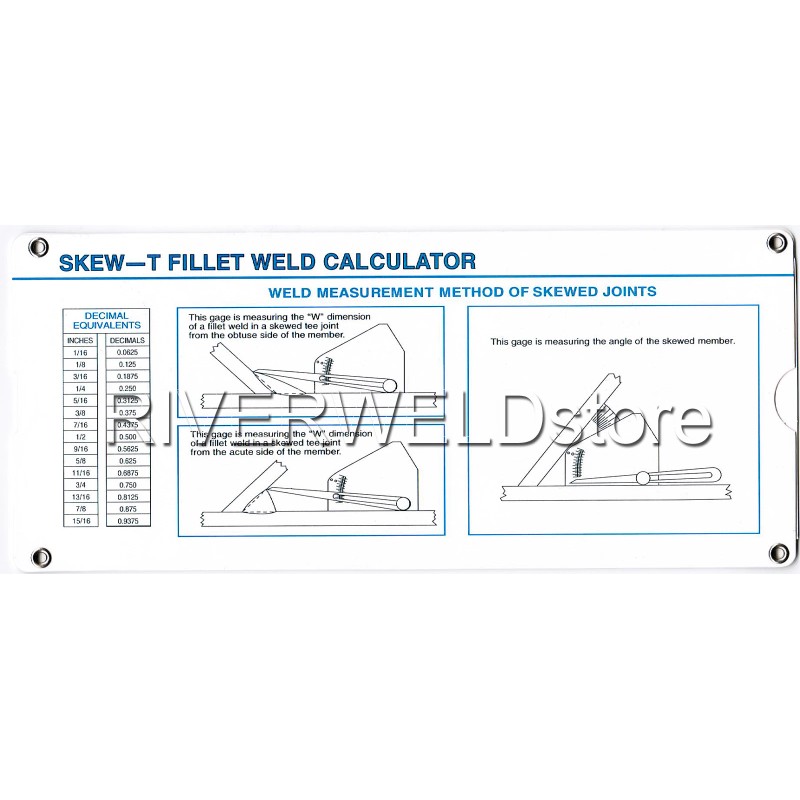 RIVERWELD SKEW-T Fillet Welder Gauge Gage Welding Inspection Measurement Test