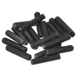 sourcing map Socket Set Screws,20Pcs M8x35mm Metric -Carbon Steel Hex Socket Set Headless Cup Point Grub Screws, for Repairing Compact Instruments, Machinery and Equipment (Black)