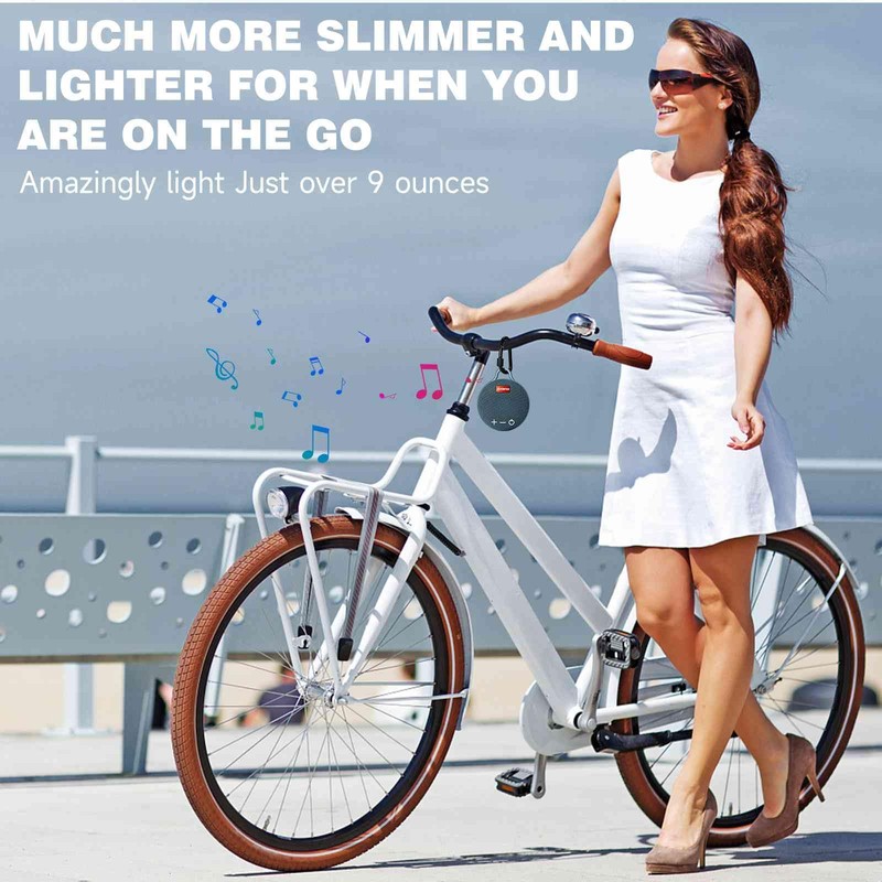 UrbanX Bluetooth Wireless IPX7 Waterproof Speaker with Clip, 20H Playtime,