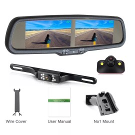 iPoster 4.3" Dual Screen Car Rear View Monitor No1 Front Rear View Reversing Camera Kit