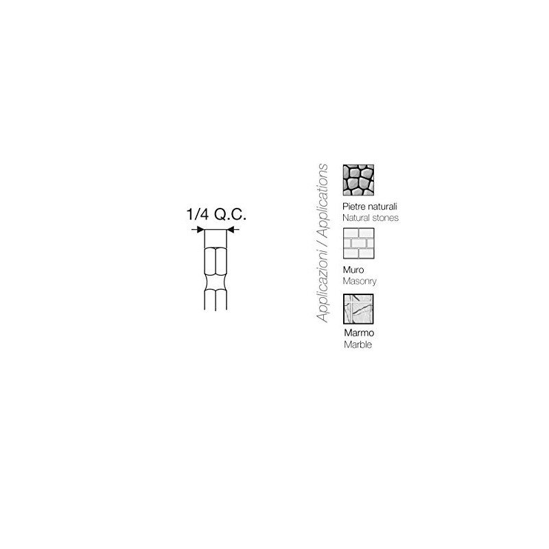 KRINO 03057700 SUPERIOR with 1/4 hexagonal shank Bits for Wall