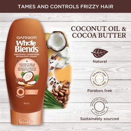 Garnier Whole Blends Conditioner with Coconut Oil & Cocoa Butter Extracts, 22 Fl Oz (1 Count)
