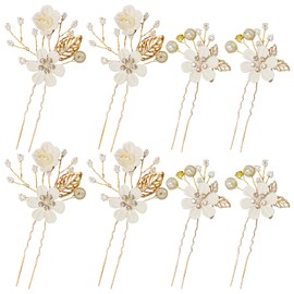 8 Pieces Of Flower Hairpins, Ele Hair Accessories, Creative Hair Accessories, Simple And Versatile Hair Accessories, Hairstyle Decorations, Wedding Hair Accessories.