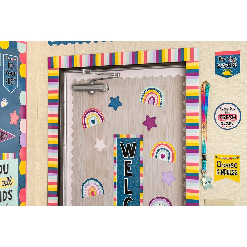 Teacher Created Resources Oh Happy Day Stripes Straight Border Trim