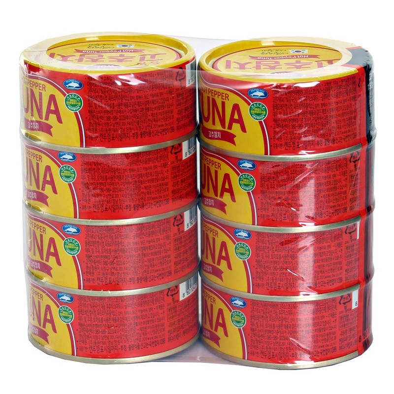 [ 8 Packs ] Dongwon Hot Red Pepper Tuna 고추참치