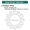 White Plastic Tablecloths 2 Pack Disposable Table Covers 84 Inch