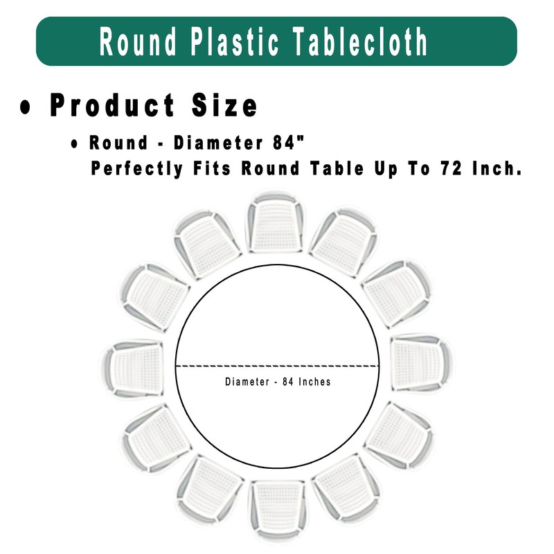 White Plastic Tablecloths 2 Pack Disposable Table Covers 84 Inch