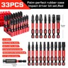 Geinxurn Impact Screwdriver Bits Set, 33 Pieces 2”Multi Head Magnetic