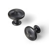 Goo-Ki 6 Pack Matte Black Cabinet Knobs Zinc Alloy Drawer