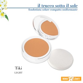 Helan Monoï de Tahiti Compact Makeup Intense Tan Opaque Makeup with Sun Protection 50+ Face with Vitamin E and Shea Butter Jojoba Oil Skincare Makeup Face 2-in-1 8 ml