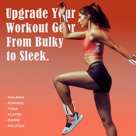 INDEPANDIA Wrist Ankle Weights Set of 2 (2lb Each) – Adjustable Wearable Arm Weights for Women Men, Perfect for Home Gym, Yoga, Dance, Jogging, Barre, Exercise White&Red