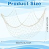 PercyEffie 6Pieces Natural fish net decorations fish nets scallop beach