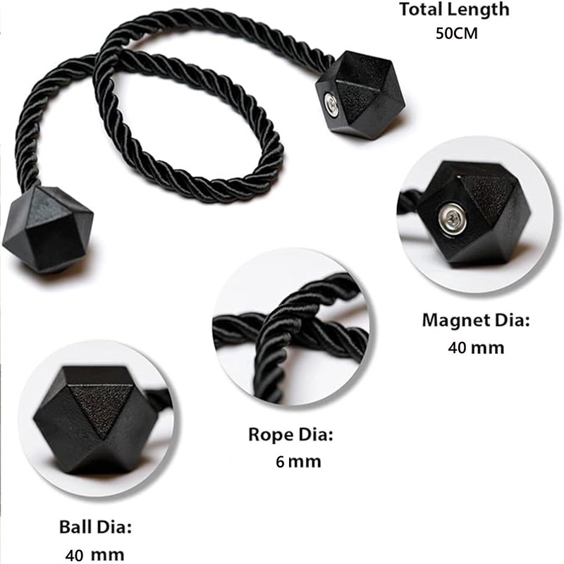 8 Packs Magnetic Curtain Tiebacks for Drapes, Decorative Drape Tie