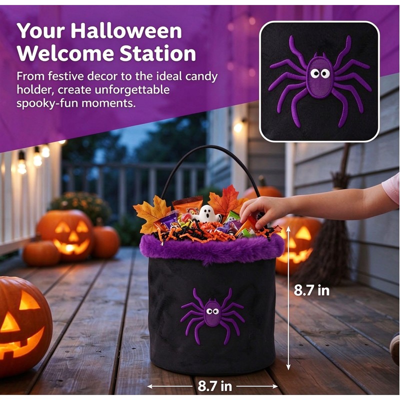 Halloween Trick or Treat Basket, Black