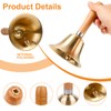 Super Loud Hand Bell, Metal Bells with Wooden Handle, Solid