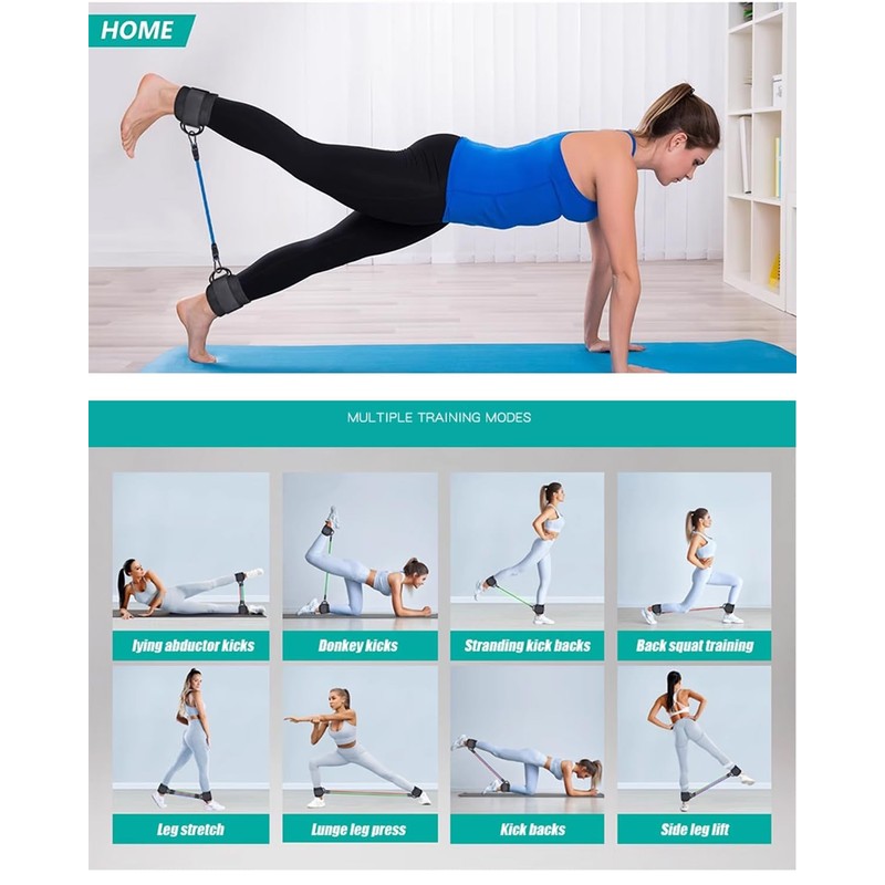 VeloGo 7-Piece Ankle Weights & Resistance Bands Set for Women/Men