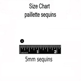 5mm Flat Round Sequin Paillettes ~ Clear Crystal ~ Loose sequins for embroidery, bridal, applique, arts, crafts, and embellishment. Made in USA.