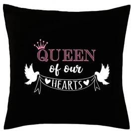 Hippowarehouse Queen Elizabeth - Queen of Our Hearts Printed bedroom accessory cushion cover case 41x41cm