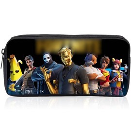 UNbit Boy Cartoon Pencil Case 24 cm Video Game Theme Pencil Case Cartoon Stationery Box for Youth School Supplies with Large Capacity Pencil Case Birthday Gifts for Boys, black, cartoonish