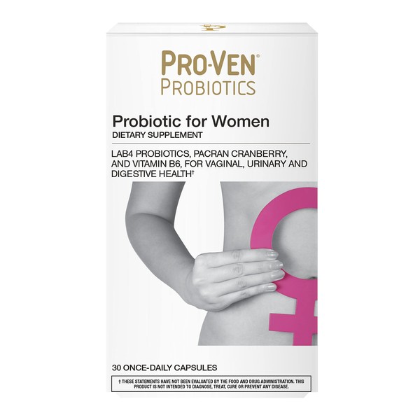Pro-Ven Probiotics for Women Once Daily Probiotics 17.5 Billion CFU Probiotic Supplement for Vaginal Health Prevent UTI Prebiotic Shelf Stable Guaranteed Potency - 30 Capsules