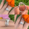 Wuziwen 1 Carat Wedding Infinity Band Bridal Ring Sets Princess