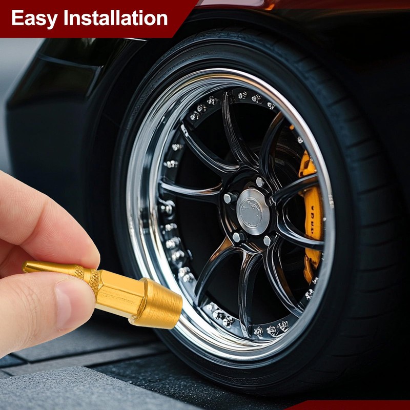PATIKIL 4 Pcs 45mm Spiked Shape Tire Valve Stem Caps