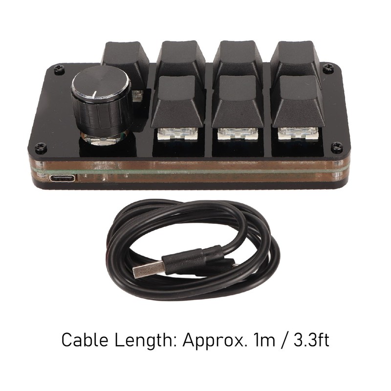 Macro Programming Keyboard Hotswap One Handed Blue Switch Mini 7