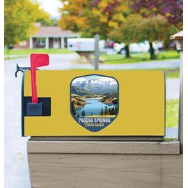 Pagosa Springs Colorado Design B Souvenir Magnetic Mailbox Cover