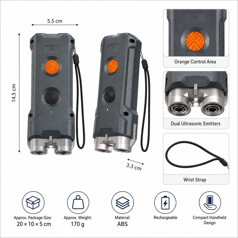 Ultrasonic Dog Training Device for Bark Control – Rechargeable Pet