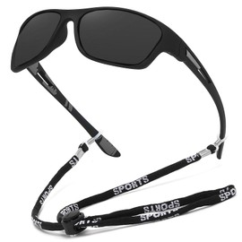 willochra Full lens Polarized Reading Sunglasses for Men Driving Running Sports Reader Square UV Protection Style Unisex (black, 0, multiplier_x)