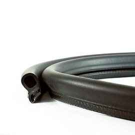 Eutras Draught Excluder M Rubber Door Boot Seal – Clamping Range 2.0 – 3.5 mm – Black – 3 M