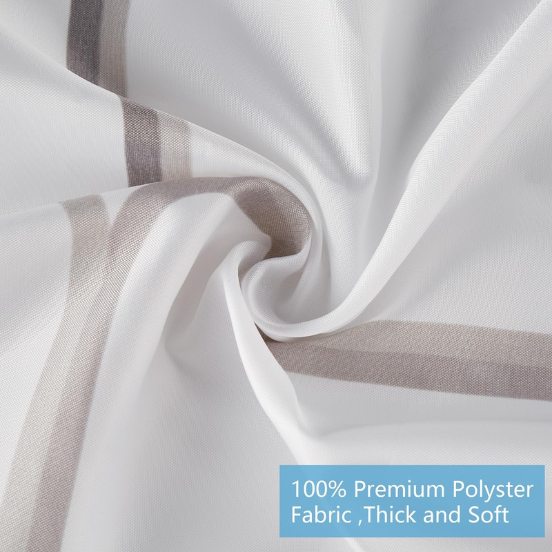 GRICOL Shower Curtain Waterproof Polyester Fabric Washable Bath Curtain with