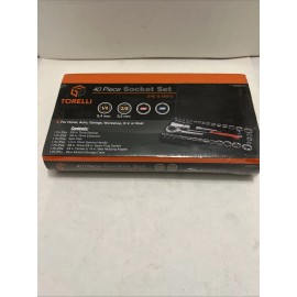 TORELLI TOOLS 40-PIECE SOCKET SET, SAE & METRIC MODEL INV00518 - NEW