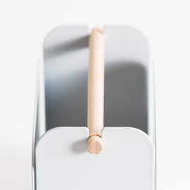 U Brands Metal Pencil Cup, Desktop Accessory, Arc Collection, Grey