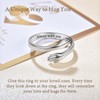 S925 Sterling Silver Adjustable Hug Rings for Daughter (Always with