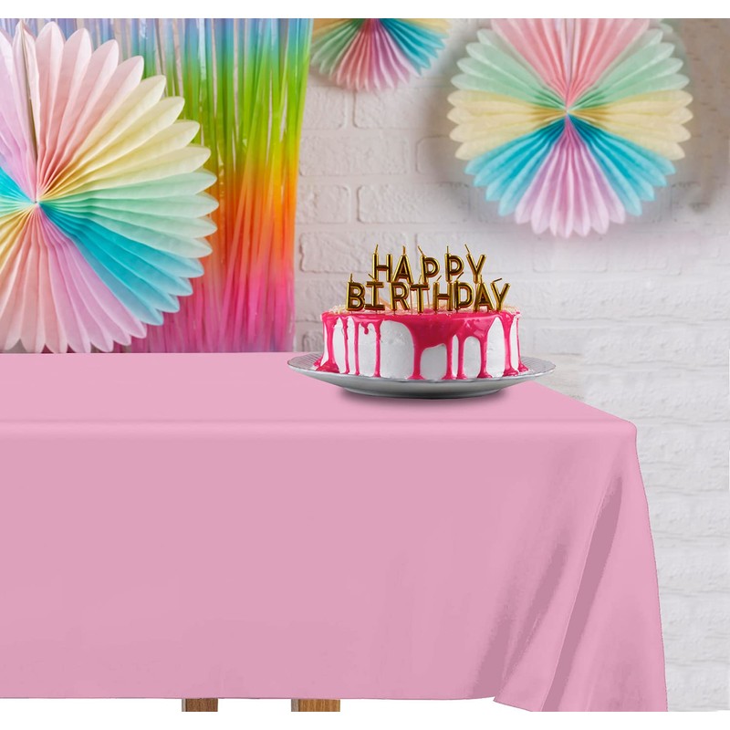 DecorRack 2 Rectangular Tablecloths BPA-Free Plastic, 54 x 108 inch,