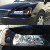 Front Headlight Eyebrow Eye Lid Cover Trim Piano Black Replacement