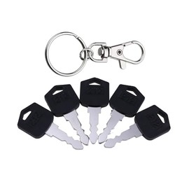 Svyoroo 5PCS 212 Ignition Keys w/Keychain D554212 Compatible with Doosan Daewoo Forklift D25 D35 G25 G35
