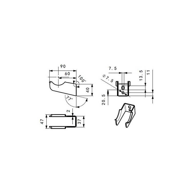 NRG Radiator Brackets Traditional Cast Iron Designer Double Column Wall
