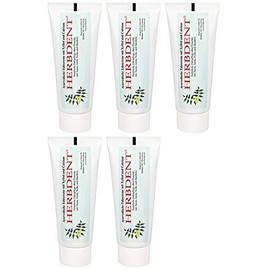 Herbdent Ayurvedic Toothpaste with Xylitol + Calcium - Flourid Free (5 x 80 ml)