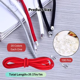 20 Colours Leather Bands for Chains, Leather Cord 3 mm, Flat Leather Cord Set 20 m (20 x 1 m), Leather Cord with Clasp for DIY Bracelet, Necklace, Gifts, Jewellery, Crafts