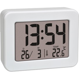 Despertador digital TFA Dostmann 60.2044.02 con temperatura y alarma – compacto blanco
