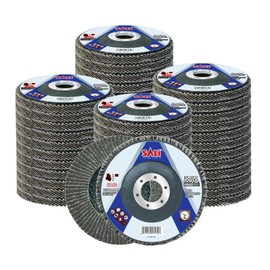 Sali 48 Pack Flap Disc 40 Grit 4.5" x 7/8-Inch Sanding Disc Bevel Type #29 Premium and Industrial Grade Angle Grinder Grinding Wheel High Performance Edge Grinding