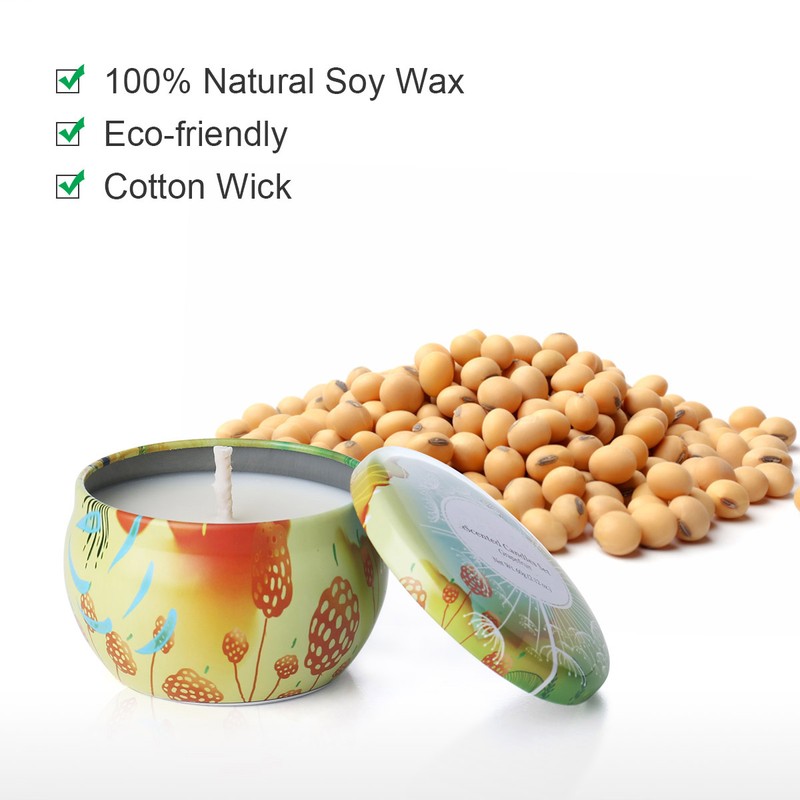 Tooarts| Scented Candle 100% Natural Soy Wax Long Last Clean
