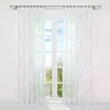 HongYa Pack of 1 Voile Curtain, Transparent Curtain with Ruffle