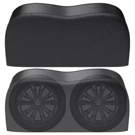 UOIENRT Waterproof RV Tire Wheel Covers Dual Axle, Universal RV Wheel Covers Protector, Anti-UV Black Dual Tire Covers for RV Trailer Truck SUV Camper (30”-32” Diameter)