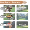 OUISJYER Metal Bird Bath for Outdoors, 12" Dia Bowl with